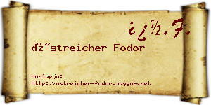 Östreicher Fodor névjegykártya